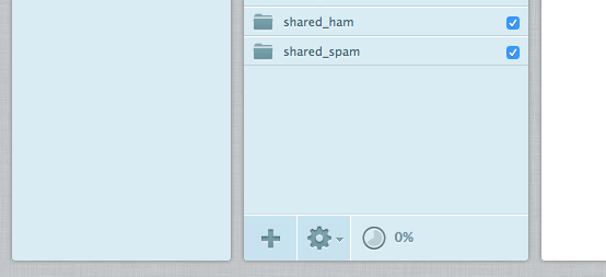 Fig. 2. Marcar las carpetas shared_ham y shared_spam